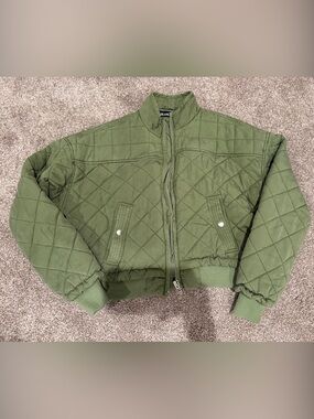 Blank NYC Quilted Drip Shoulder Bomber Jacket
